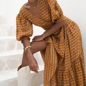 Daughters of India Zuri Wrap Dress ~ Autumn